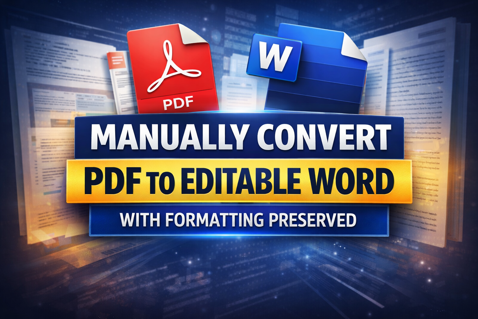 I will manually convert PDF to editable Word with for...
