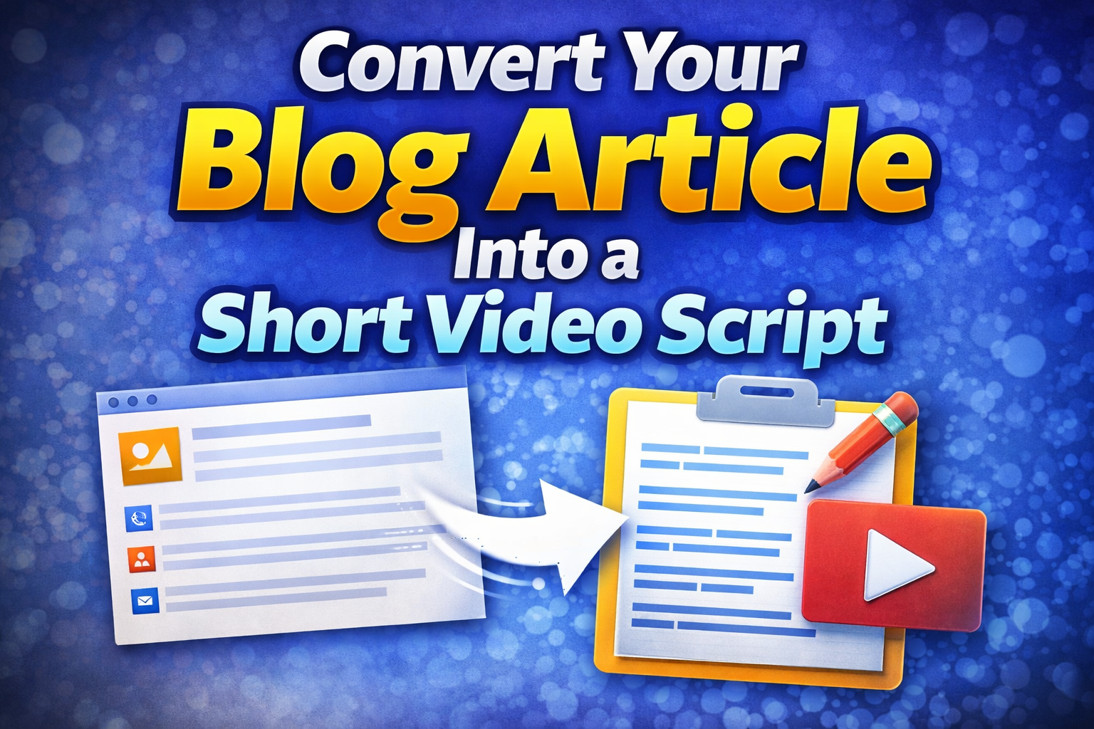 I will convert your blog article into a short video s...