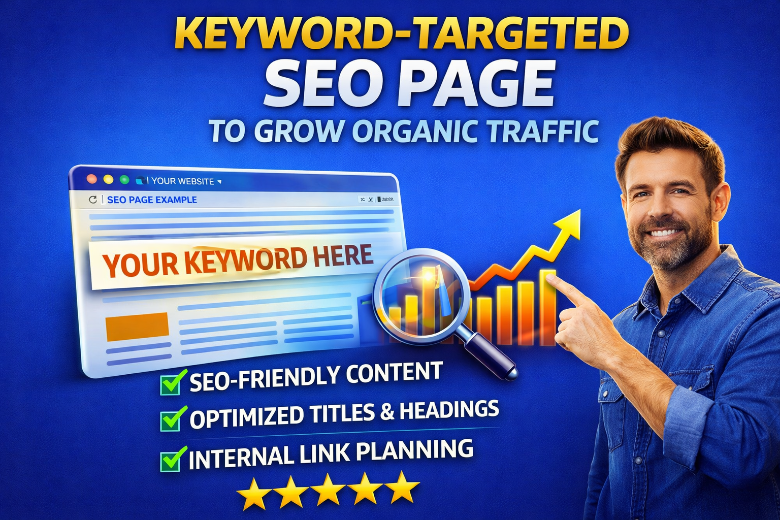 I will create a keyword targeted SEO page to grow org...