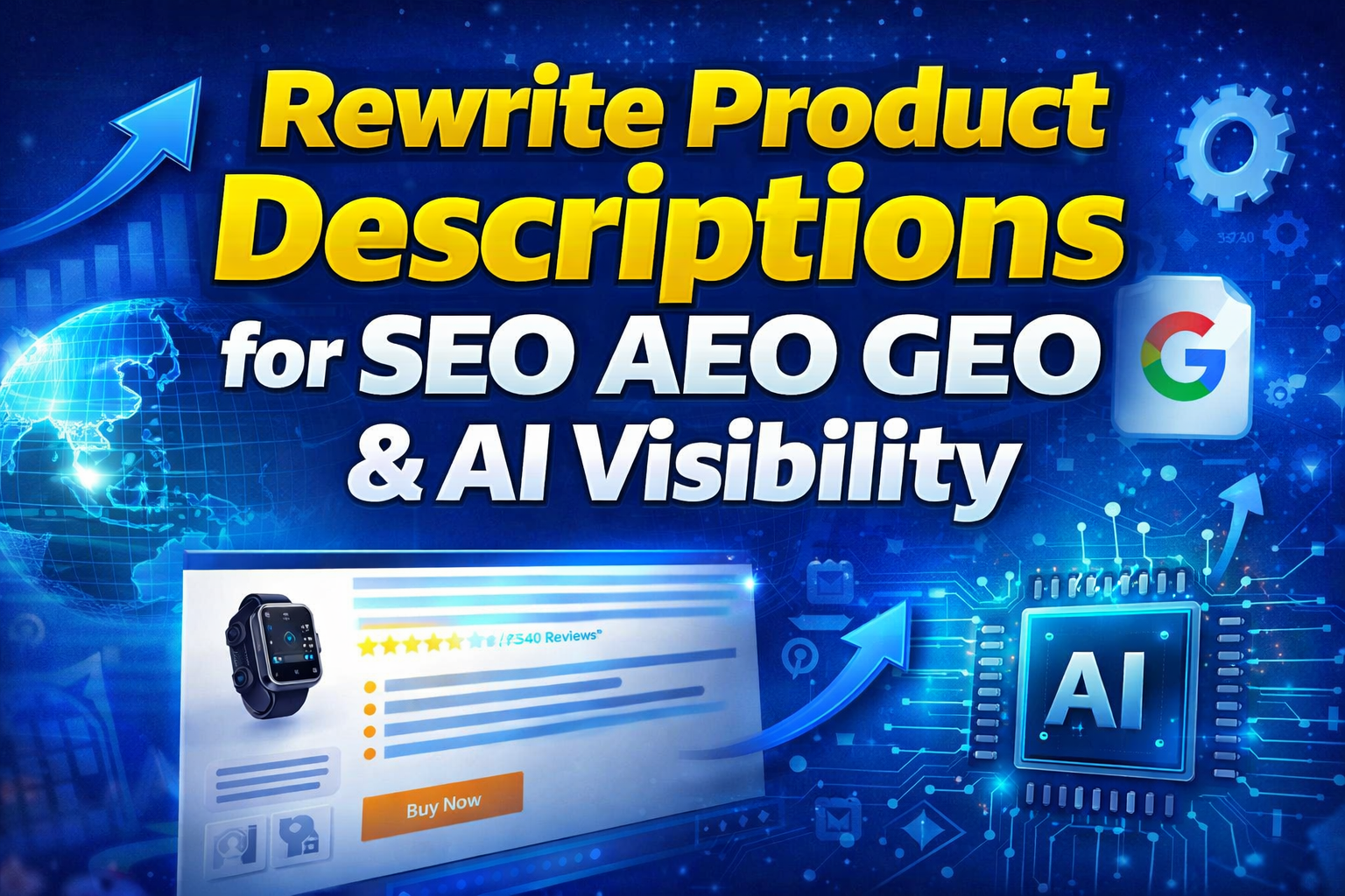 I will rewrite product descriptions for SEO AEO GEO a...