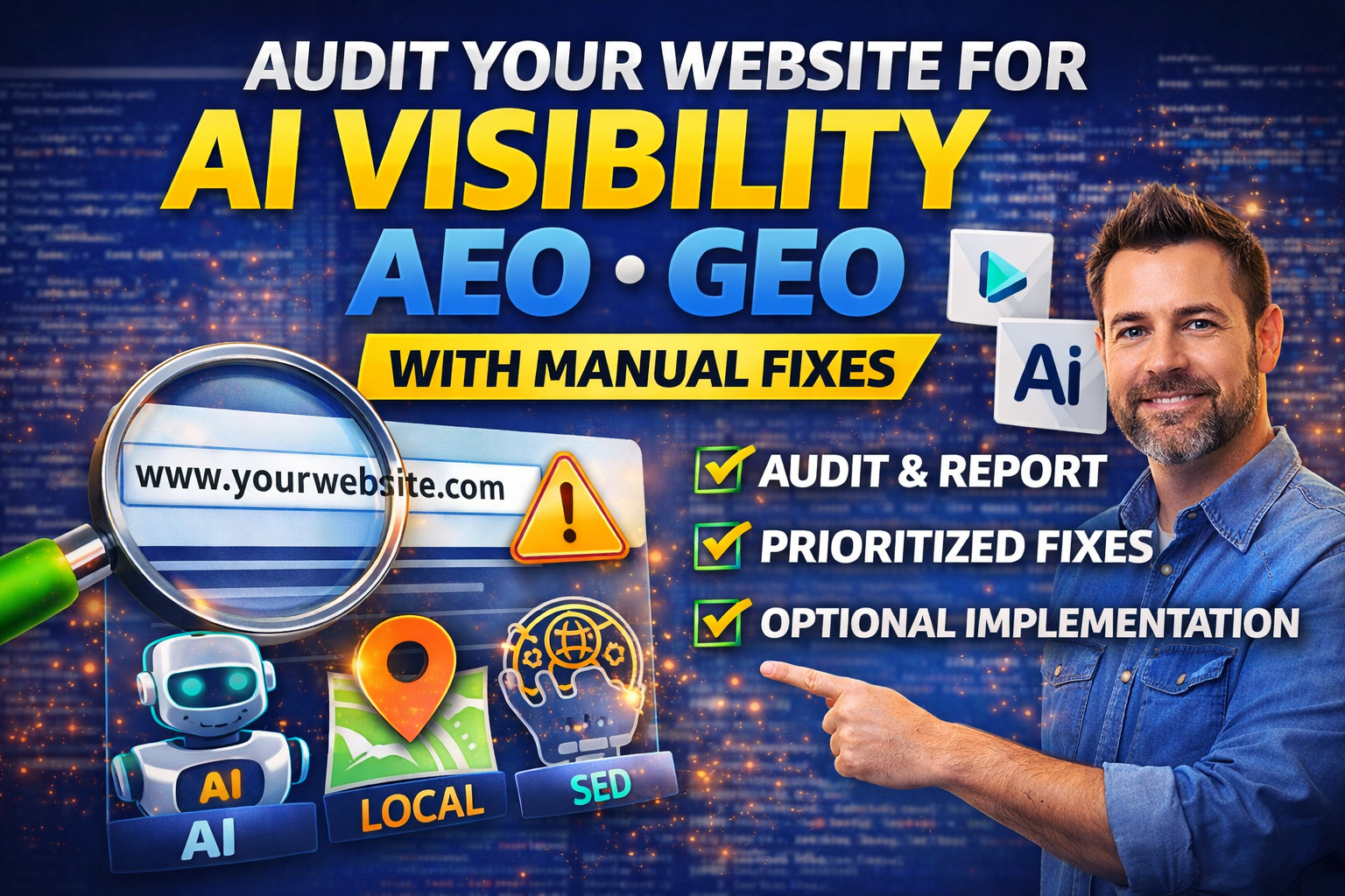 I will audit your website for AI visibility AEO GEO w...
