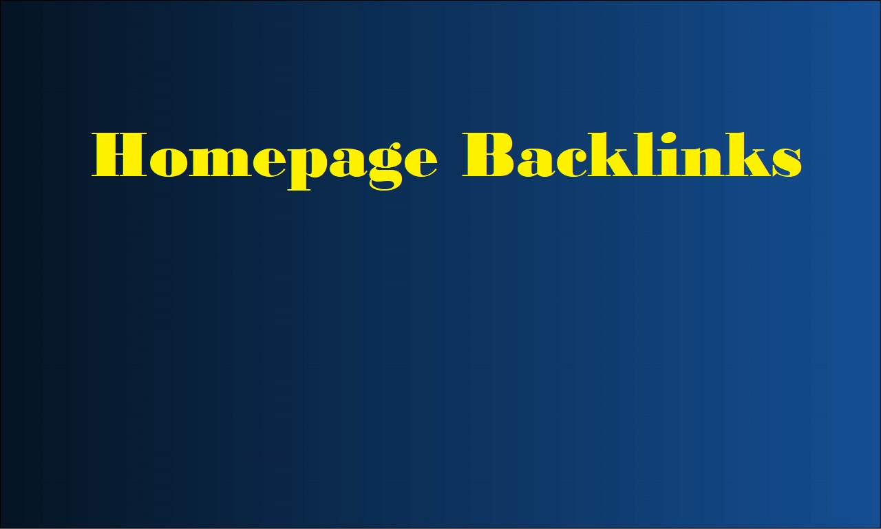 Place High Rank 100 Awesome Homepage Backlinks, Link...