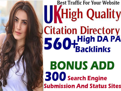 do 560 high authority UK directory submission and 400...
