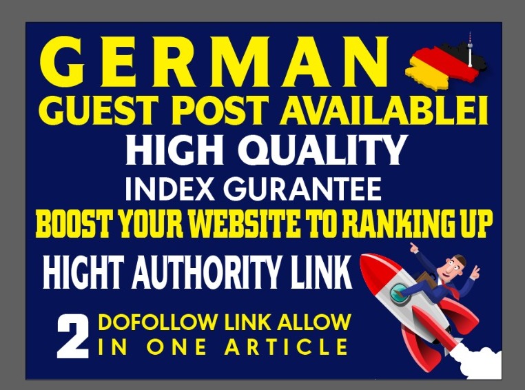 Provide 5 Guest post on Pure German website on high d...