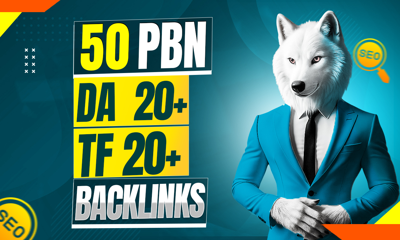 50 Homepage PBN Blog Backlinks from TF +20, and DA +...