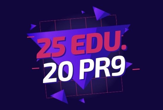 Do High Quality 25 Edu and 20 Pr9 SEO Authority Backl...