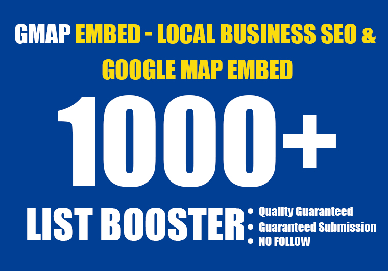 1000+ Local Business SEO & Google Map Embed Backl...