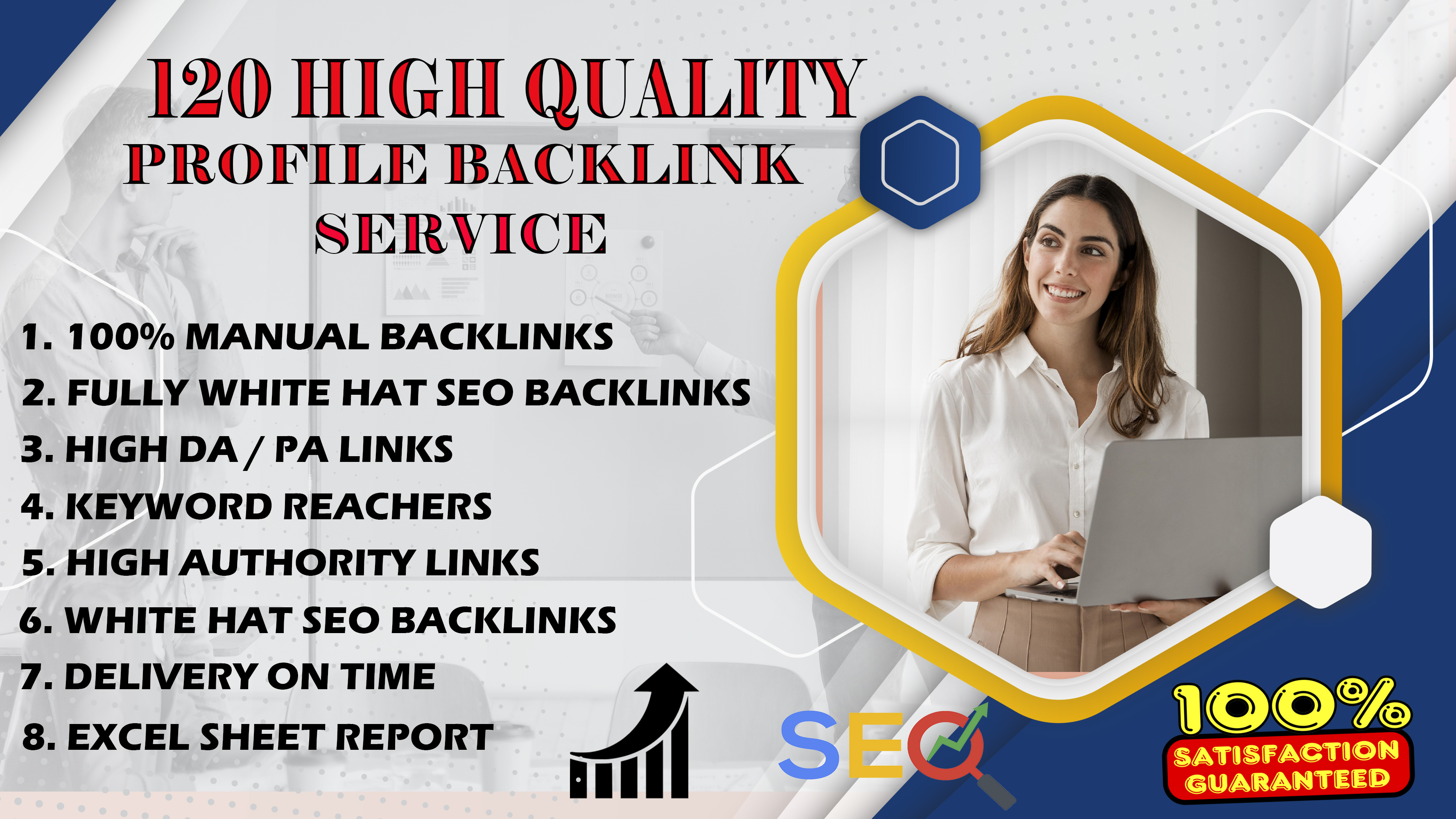 I will create 120 high quality do follow profile back...