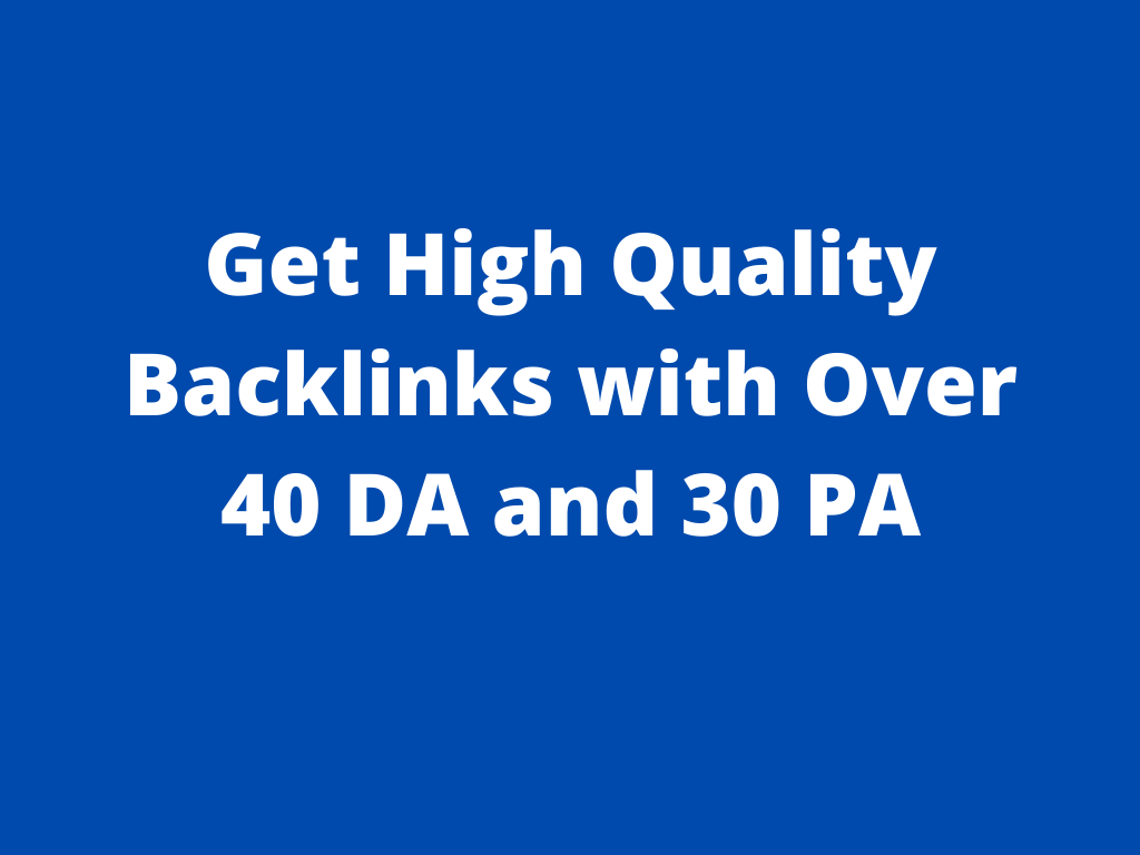 I WILL Create 1 high quality backlinks with over 40 D...