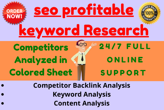 I will do seo profitable keyword research with compet...