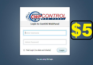 I will install cwp centos webserver cwp server at any...