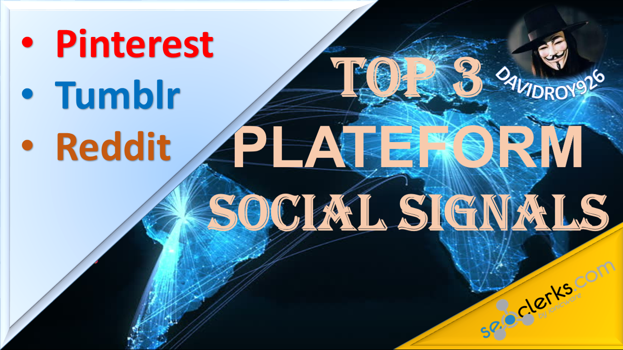 Get 7000 Pinterest+500 Tumblr+15 Reddit Social Signal...