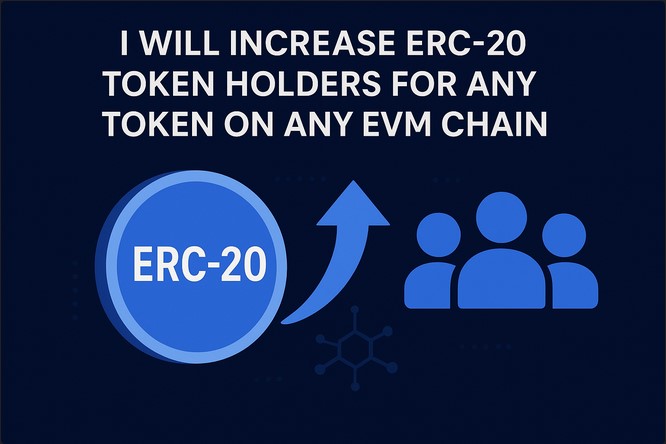 I will increase ERC-20 token holders for any token on...
