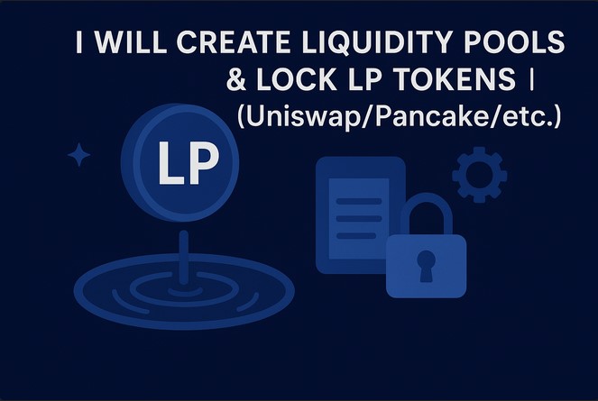 I will Create Liquidity Pools & Lock LP Tokens Un...