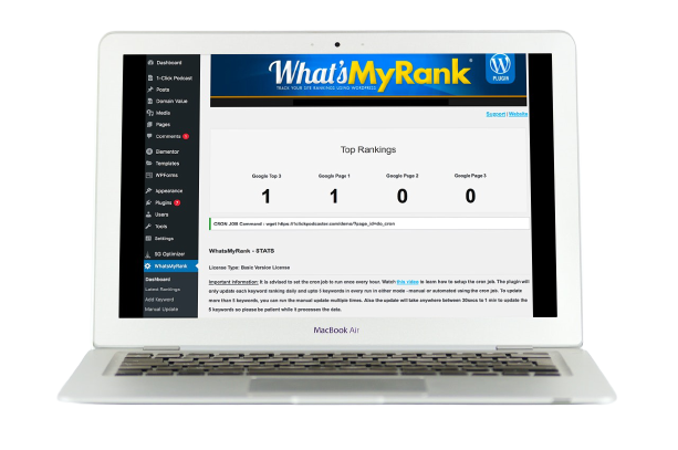 Track your Website Google Ranking Automatically Wordp...