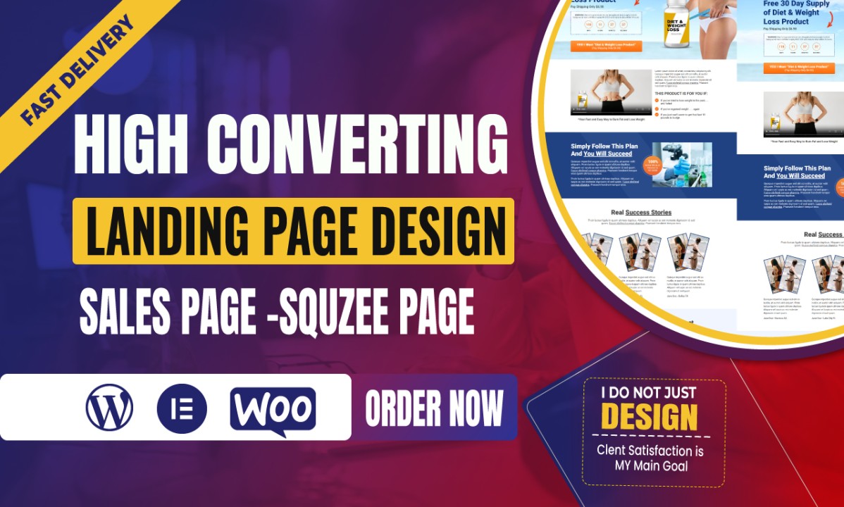 I will design high converting landing page, sales pag...
