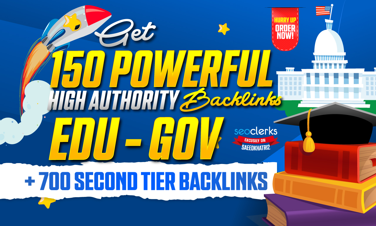 GET 150 Powerful High Authority EDU GOV Backlinks + 7...