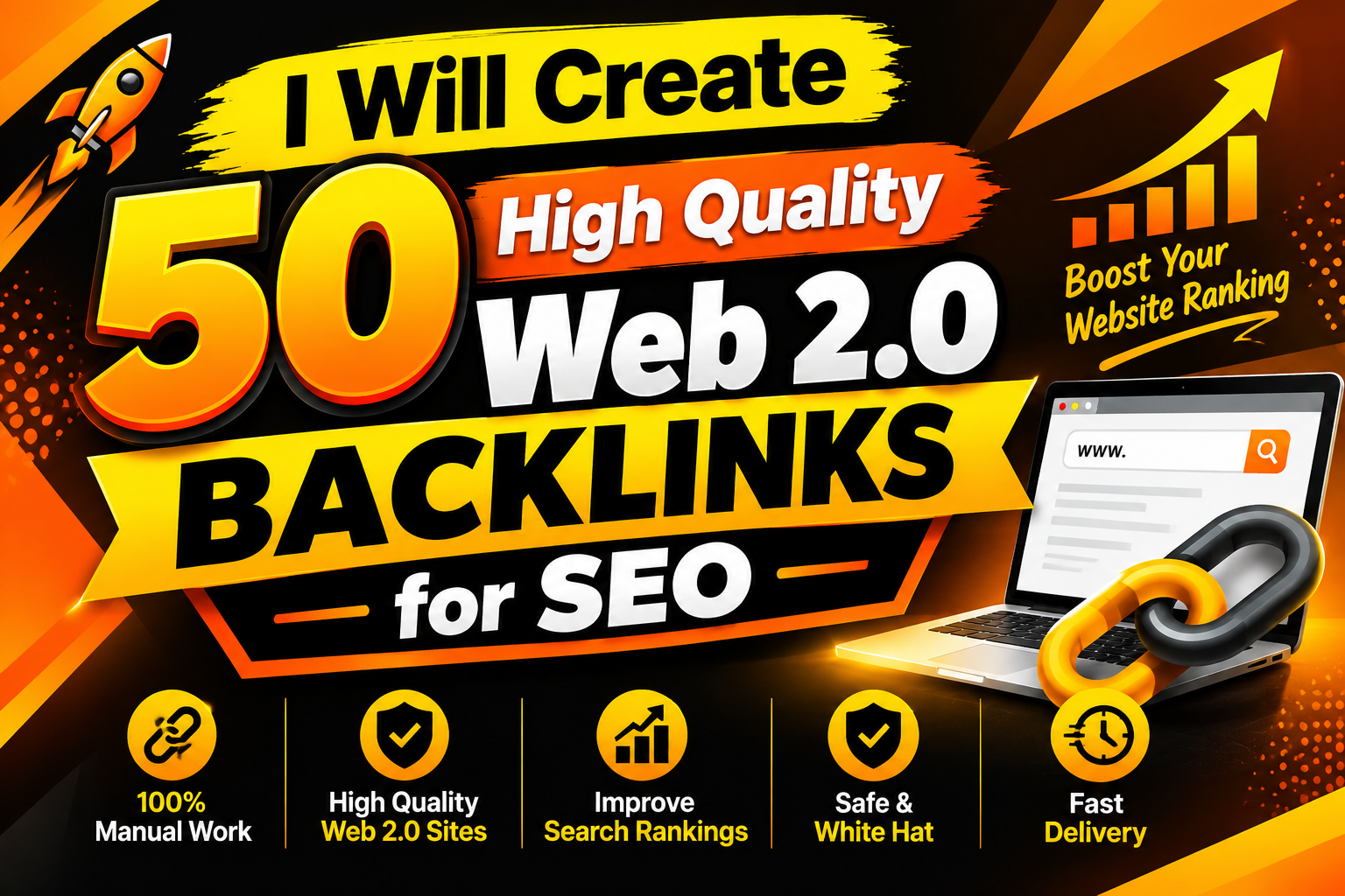 I will create 50 high quality Web 2.0 backlinks for S...