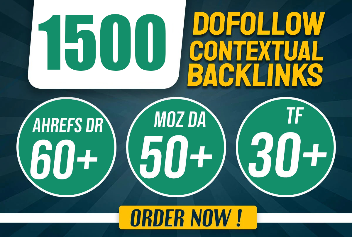 GET 1500+ PRIMIUM Do-follow backlink with DA 20-50+ P...