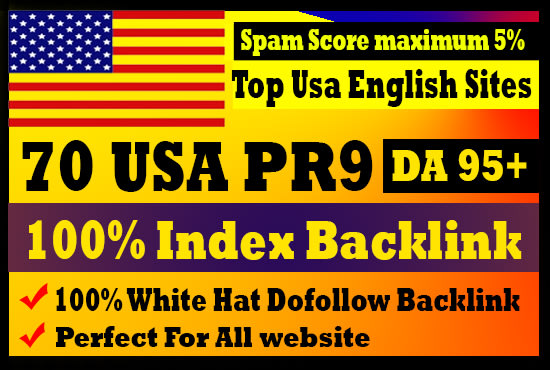 I will build 70 USA pr9 high authority safe backlink ...