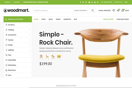 Install the woocommerce theme just like demo