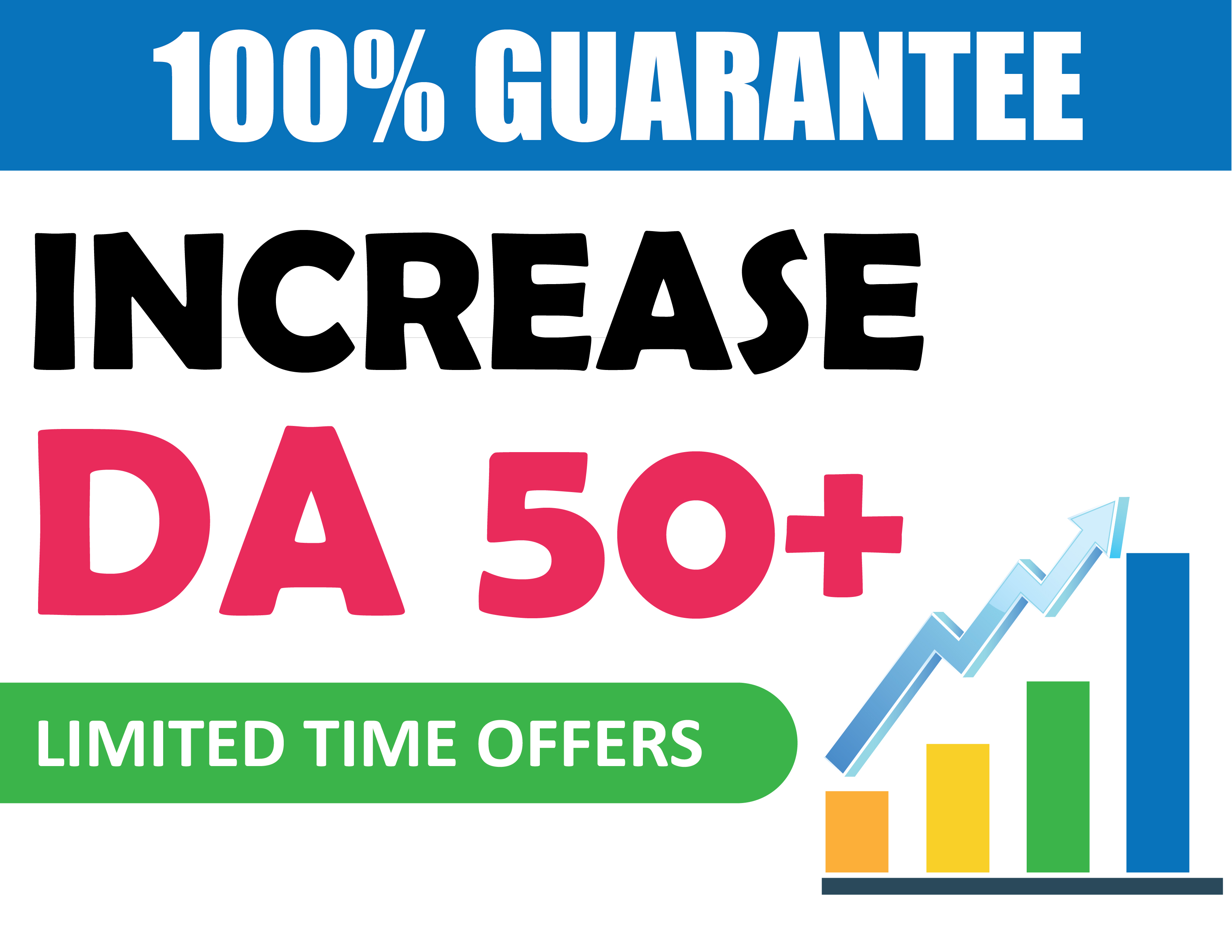i will Increase MOz DA 50+ PA 30+ with Guaranteed 100...