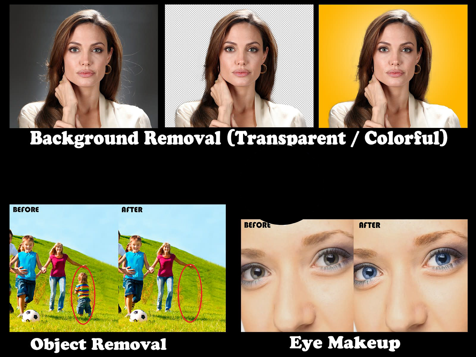 I will do professional image editing, background rem...