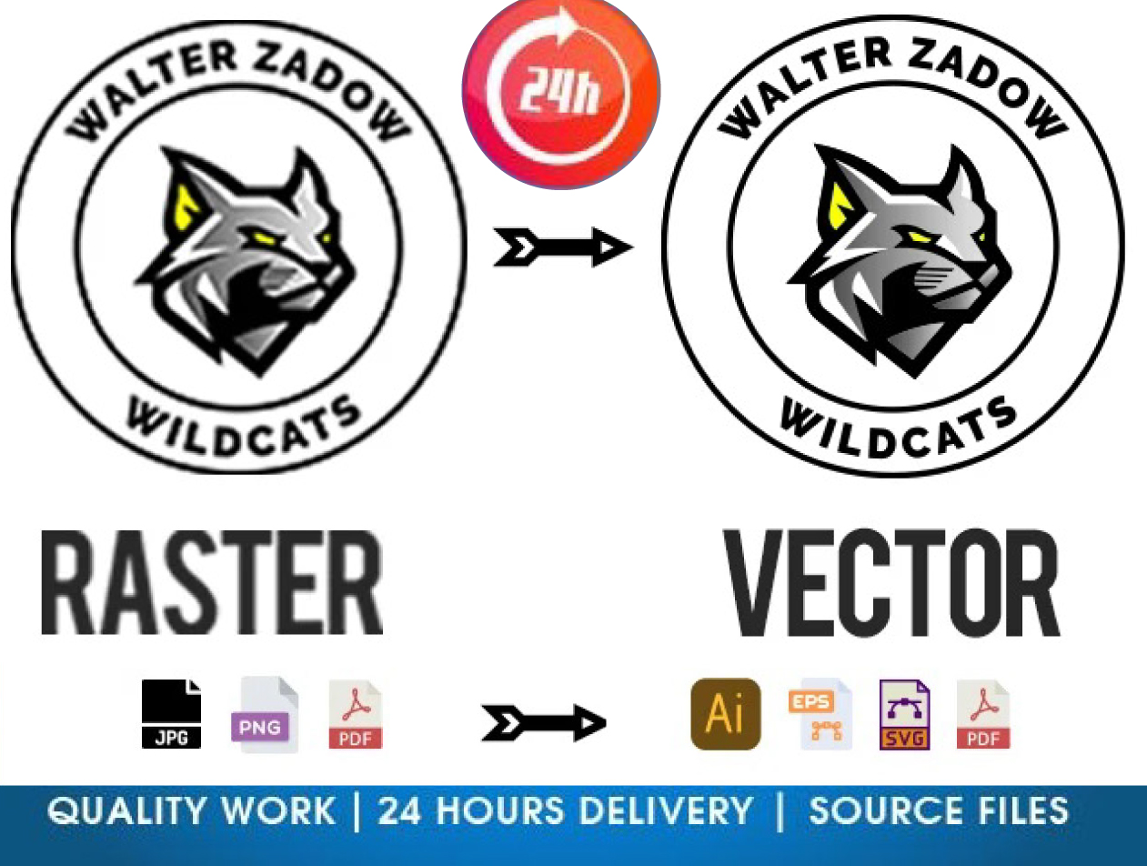 I will vectorize logo, convert to vector, vector tr...