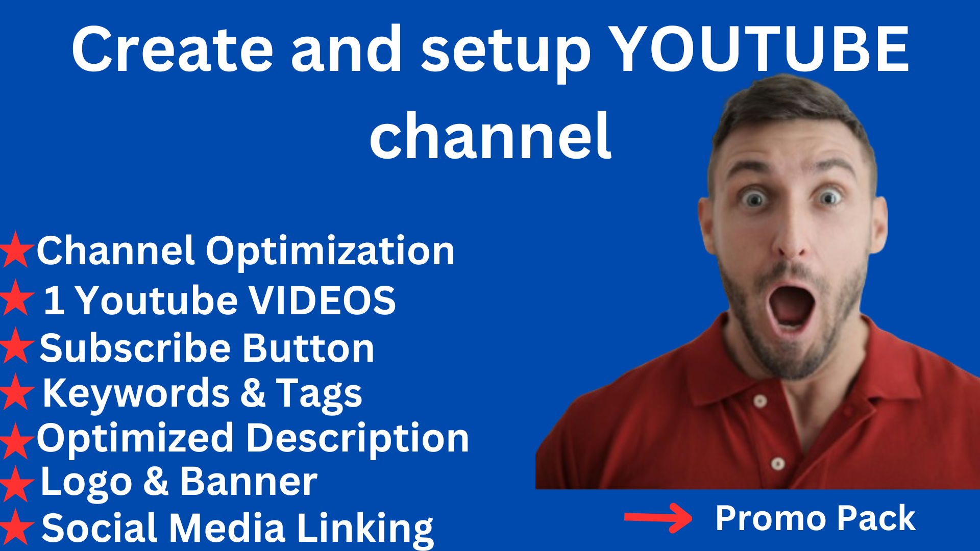 I will create and setup a professinal YT Chanel for y...