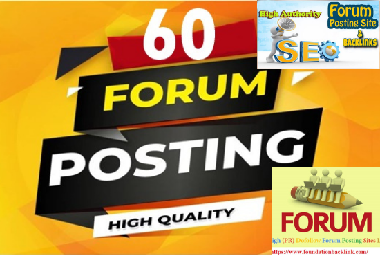 I will do high authority forum posting with your webs...