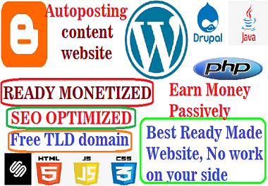 Autoposting website, ready monetized, SEO optimized...