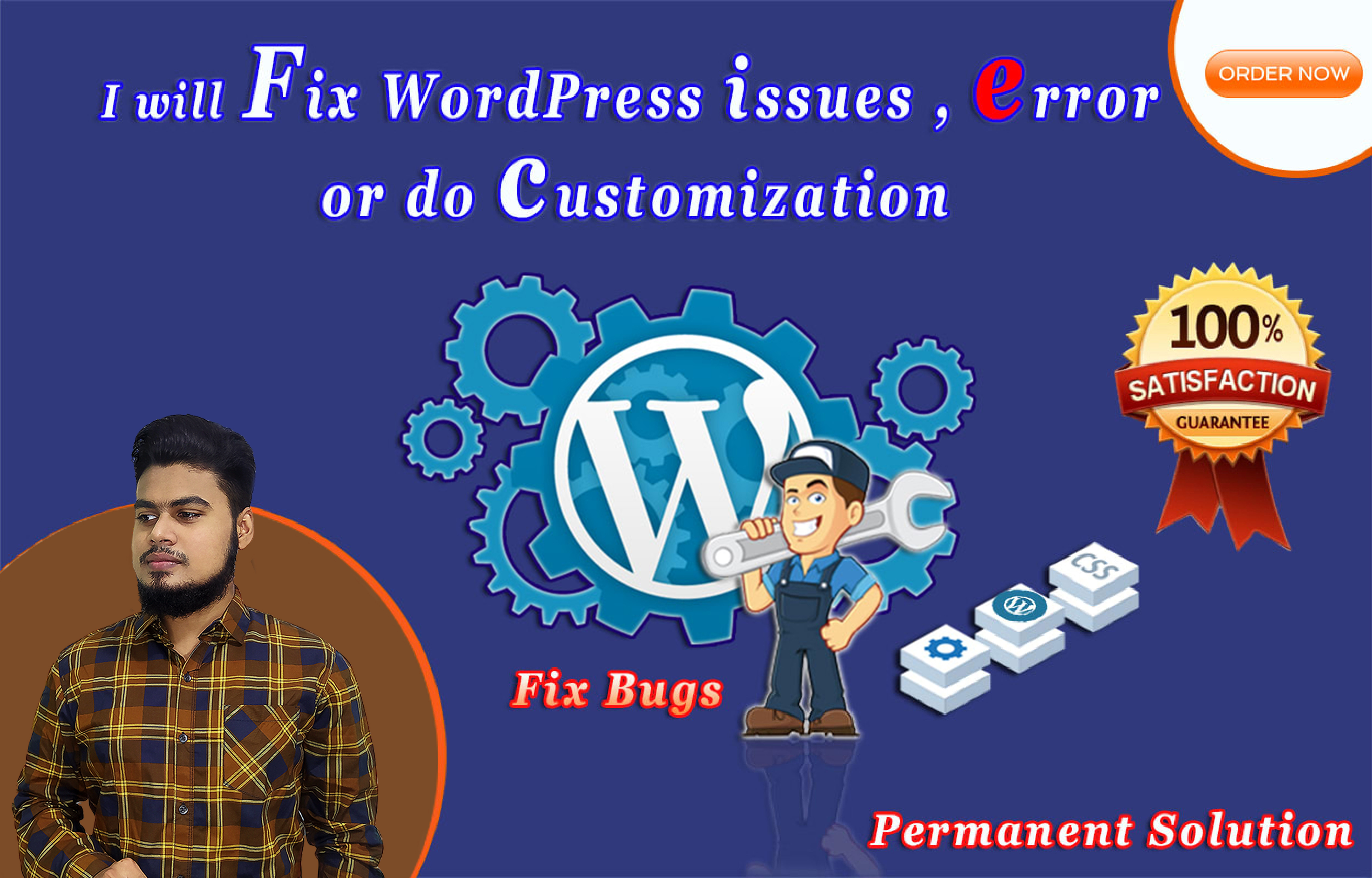I will fix WordPress issues, error or do customizati...