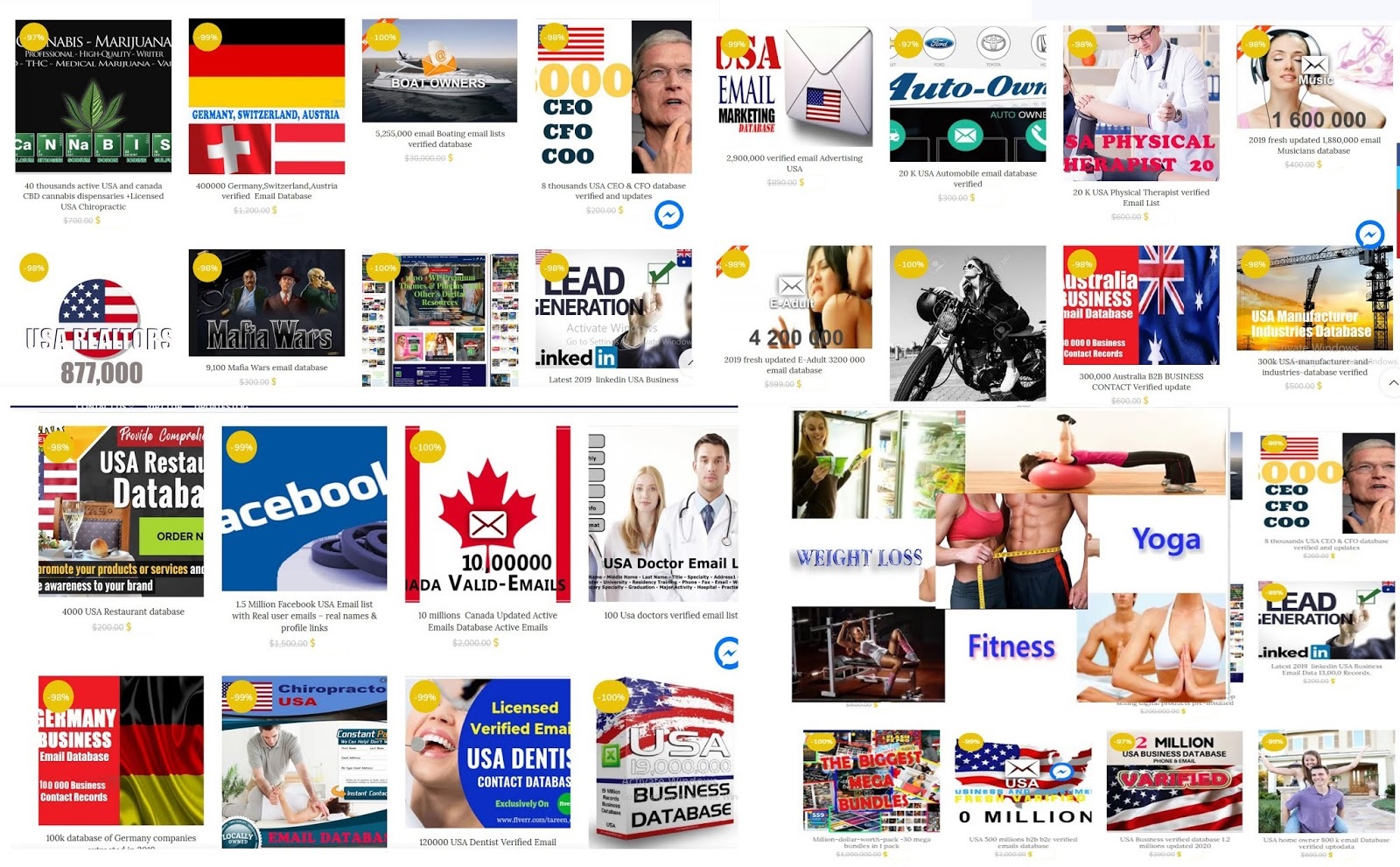 Any EMAIL List Huge Niche And Category Database Impor...