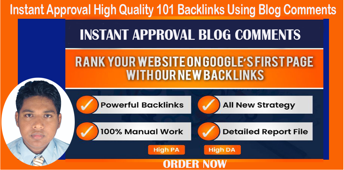 Instant approval high quality 101 backlinks using blo...