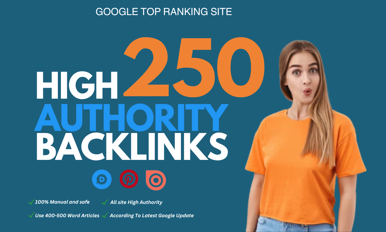 I will do 250 white hat high DA SEO manual link build...