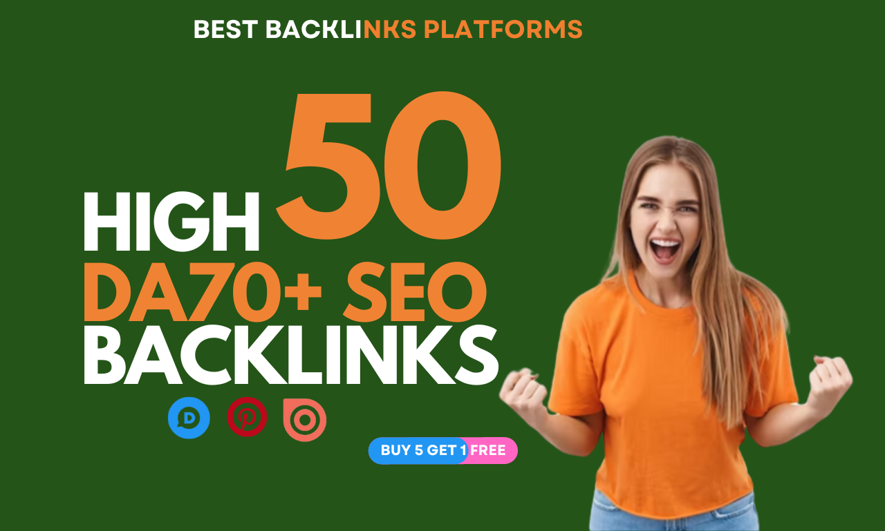 Do 50 High DA70+ SEO Link Building White Hat Backlink...