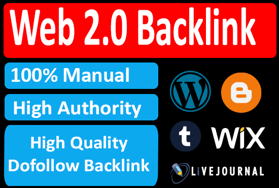 I will do 100 web 2.0 Backlink on High DA Sites