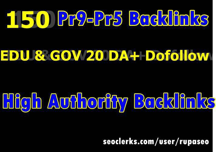 Handmade HQ150 Google Ranking Pr9 SeoDA 100-50 Dofoll...