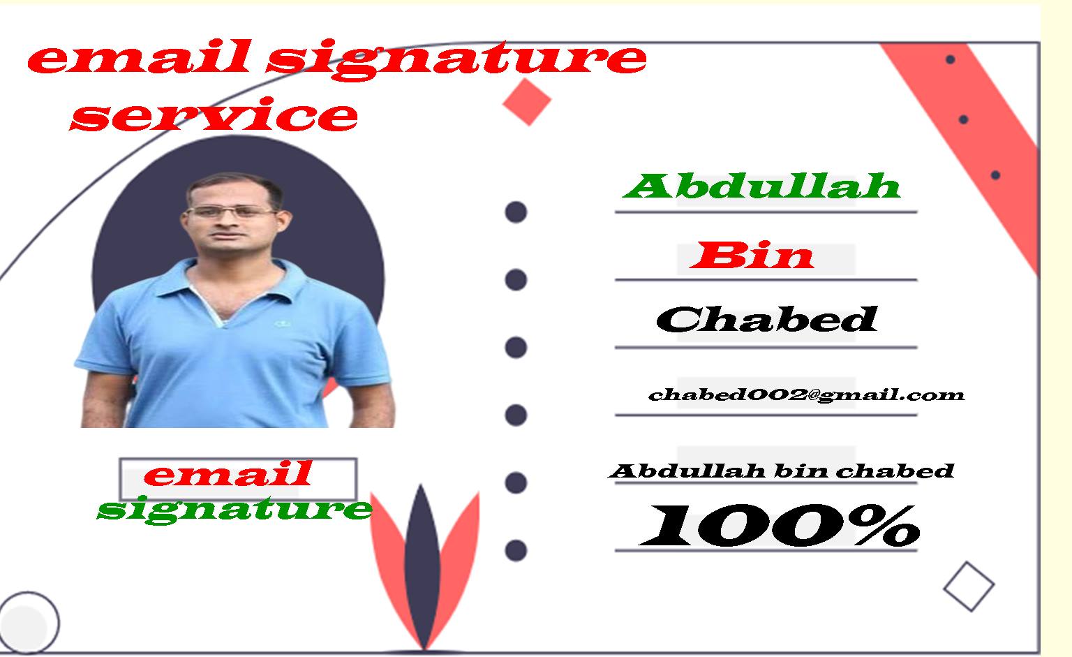 I will provided Email signature use html with setup i...
