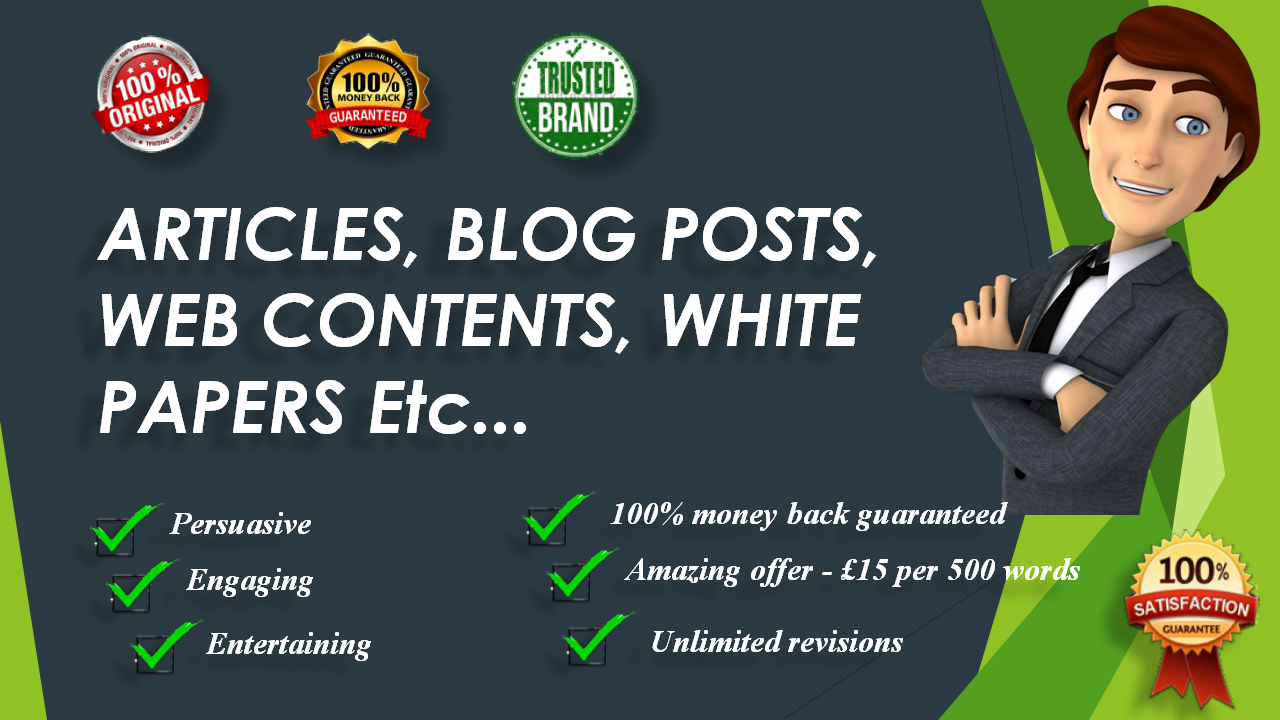 I write Premium Articles for blog, cryptocurrency, ...