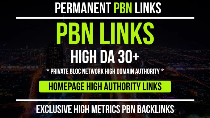 Provide You 10 Pbn Links From 30 To 50 Da Pa Pbn Site...