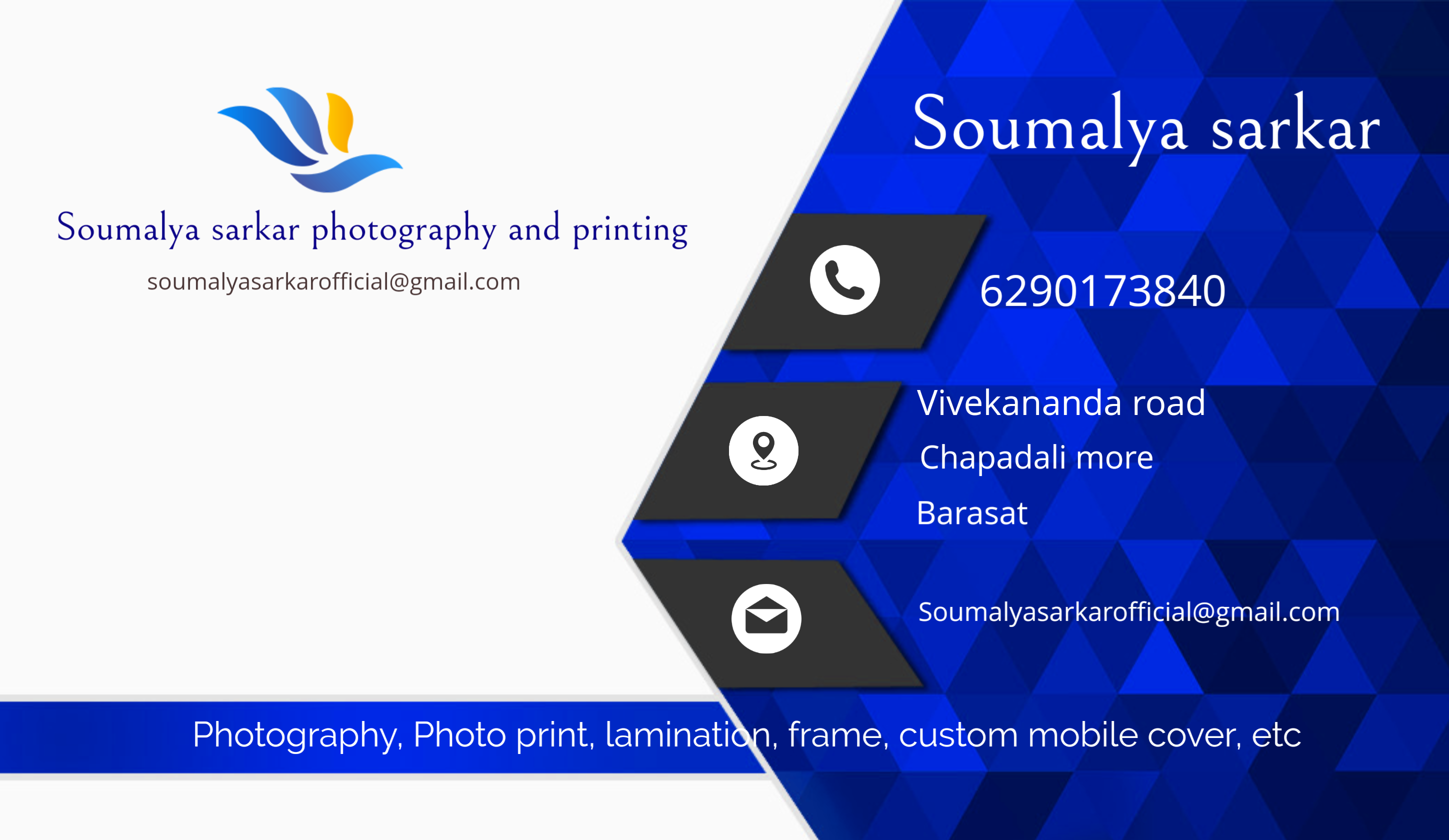 Custom& Unique Bussiness Card design at lowest pr...