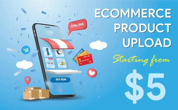 I will 20 products listing in your ecommerce store wi...