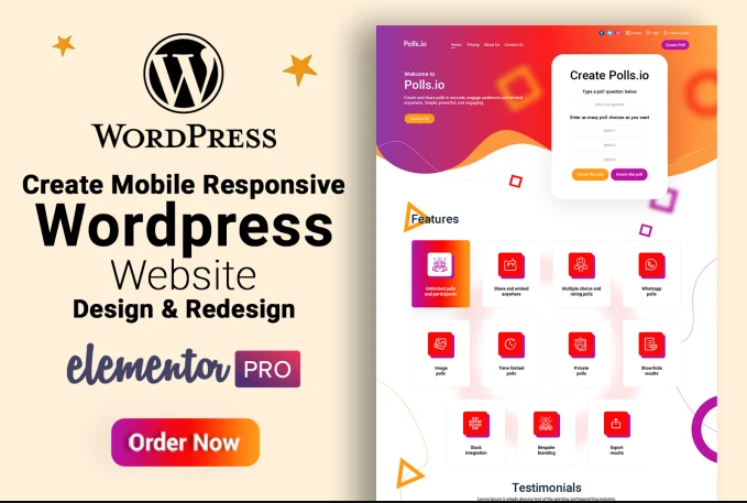 I will create wordpress website design and wordpress ...