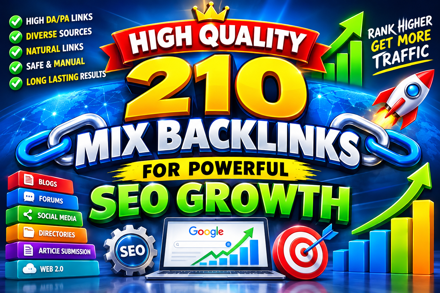 I Will build High Quality Powerful 210 Mix Backlinks ...