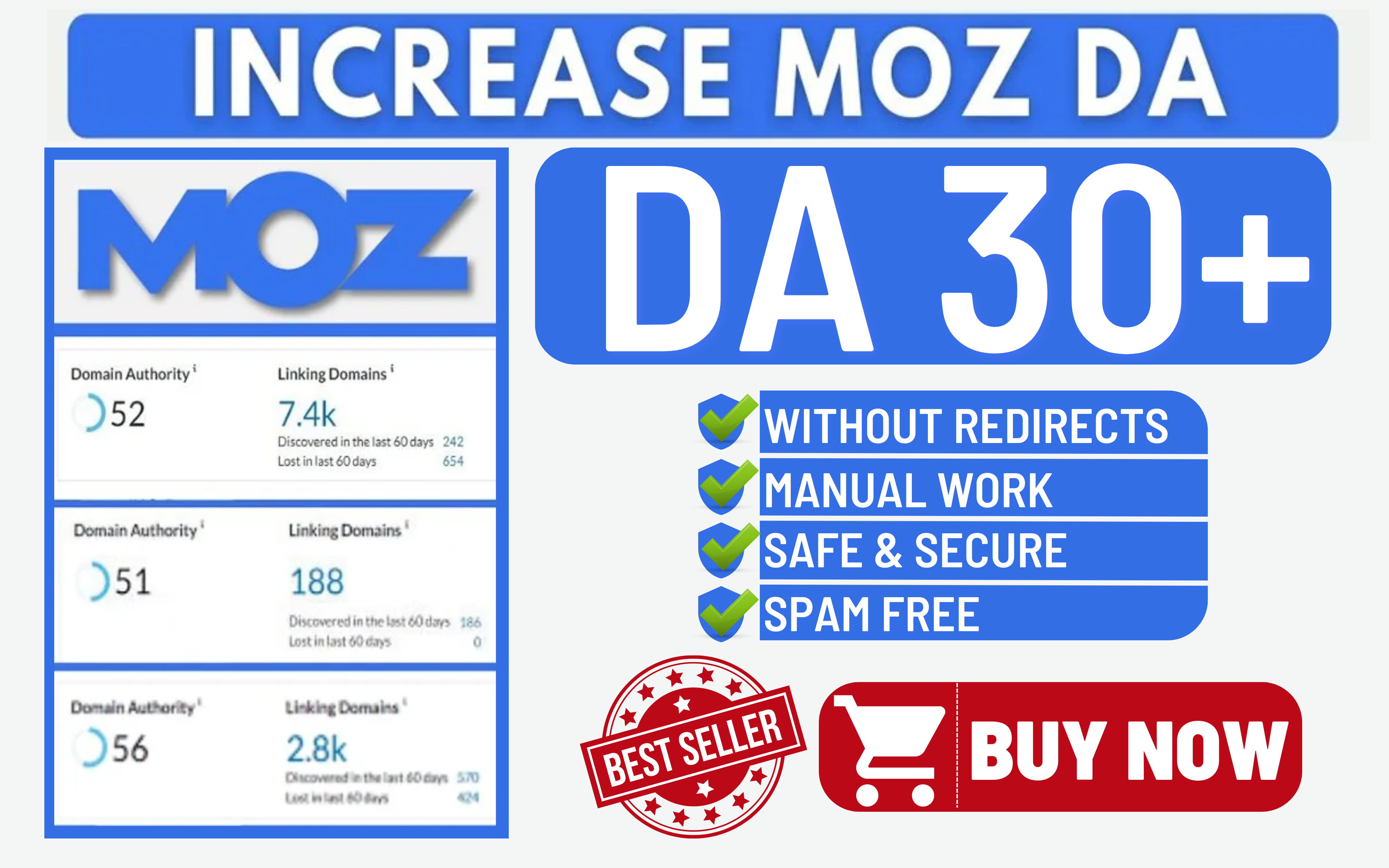 I Will Increase MOZ Domain Authority DA 30 and PA 30 ...