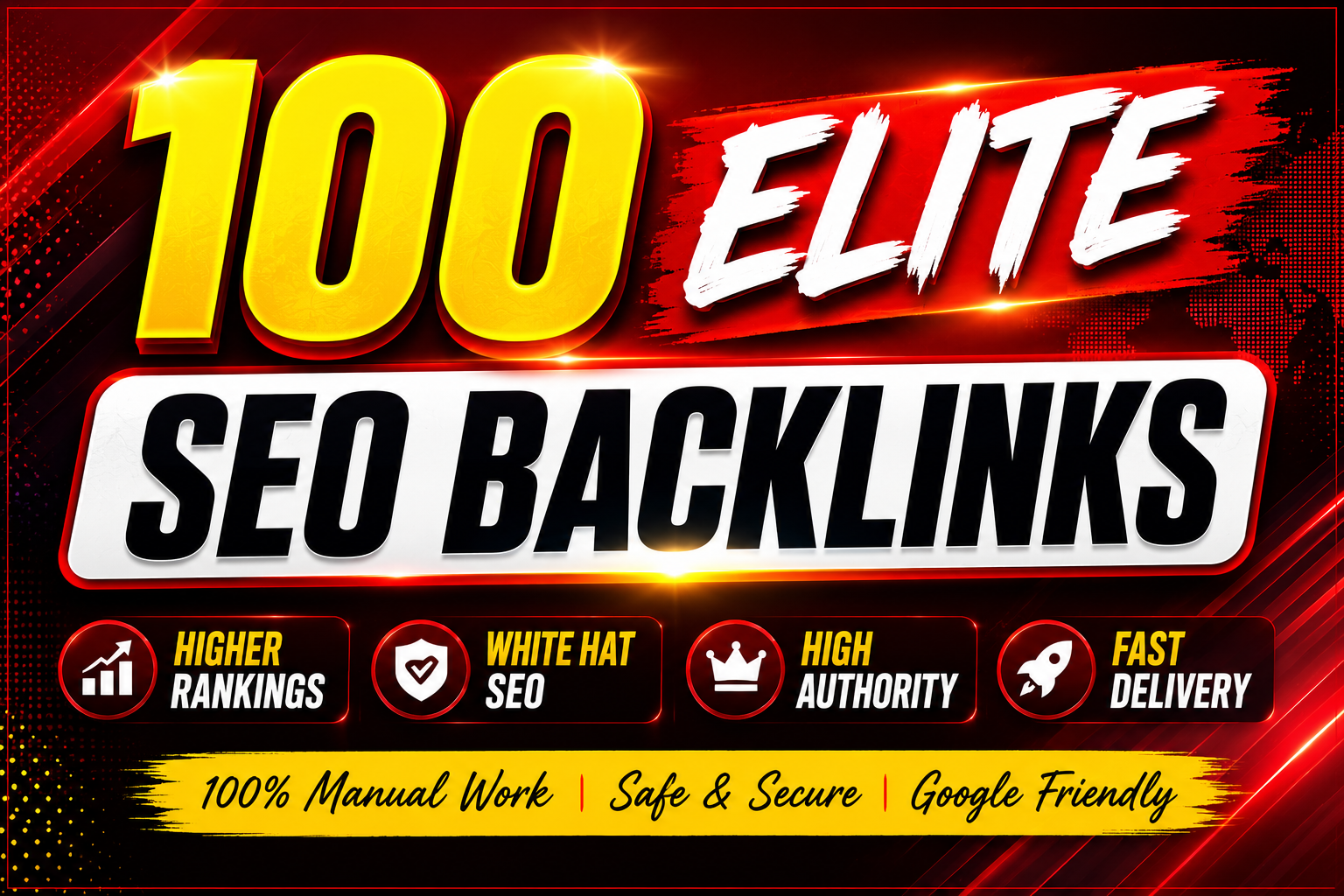 Build Powerful 100 Elite SEO Backlinks For Google Ran...