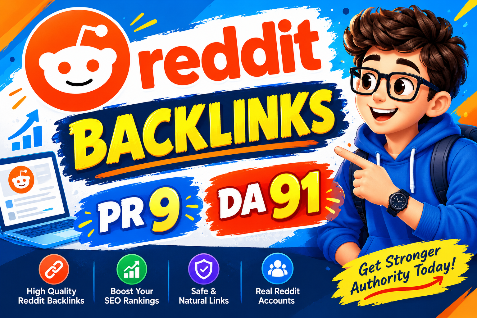 Get reddit backlinks, Supper strong link worldwide p...