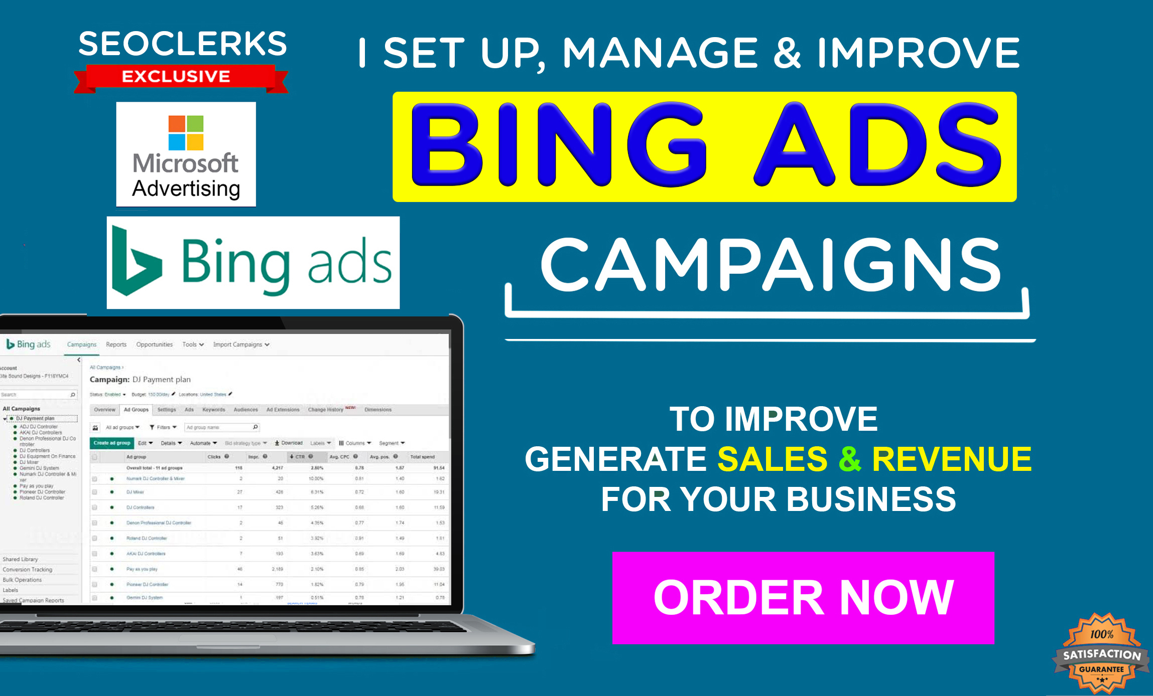 I will setup and manage your bing ads PPC campaign