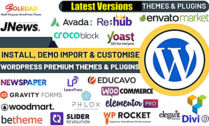 Latest WordPress Premium Theme With Premium Plugins Zip File or Get Installed On Ur Site